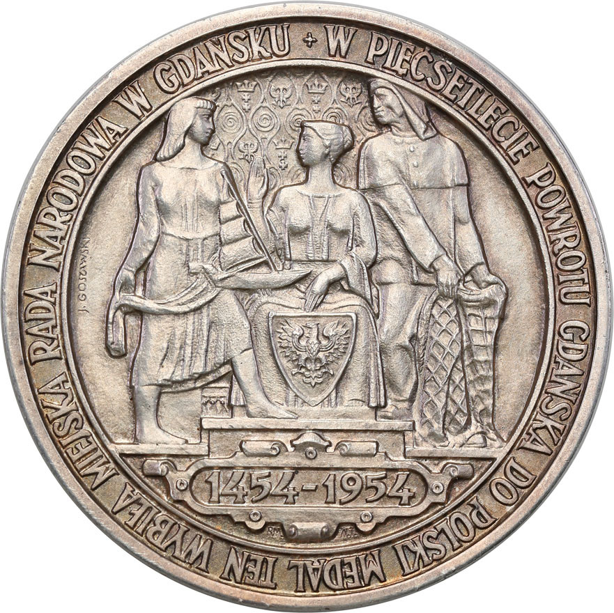 PRL. Medal 500-lecie powrotu Gdańska do Polski, srebro
